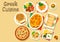 Greek cuisine healthy lunch icon for food design