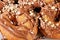 Greek donut with syrup and chocolate loukoumades