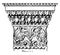 Greek Doric Pilaster Capital, erechtheum,  vintage engraving