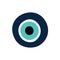 Greek evil eye, symbol of protection. Vector illustration.