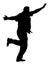 A Greek Evzone dancer vector silhouette. Traditional dance. Greek symbol. Sirtaki, Syrtaki, Zorba dance.