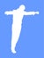 A Greek Evzone dancing vector silhouette.