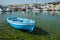 Greek fishing boat in port of Mykonos