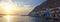 Greek fishing village at sunset - Syrmata