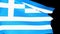 Greek flag is waving - 3D rendering video