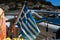 Greek flag on a yacht.
