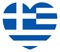 Greek Greece Flag Heart Concept
