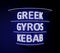 Greek gyros kebab sign