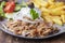 Greek gyros with tzaziki