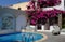 Greek Home With Swimming Pool and Colorful Flowers