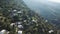 Greek houses on the hillside, aerial view