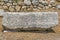 The Greek inscription on the sarcophagus in the Arycanda Ancient City of Finike.