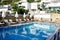 Greek Island Hotel Swimming Pool, Skyros, Greece