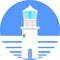 Greek island lighthouse vector for your design or logo