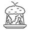 Greek jelly cake icon, outline style