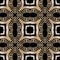 Greek kaleidoscope seamless pattern. Repeat elegant vector background. Greek key, meanders tribal ethnic style ornaments.