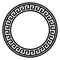 Greek key round frame. Typical egyptian, assyrian and greek motives circle border.