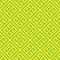 Greek key seamless pattern background in green and yellow. Vintage and retro abstract ornamental design. Simple flat