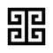 Greek key. Typical egyptian, assyrian and greek motives vector symbol.