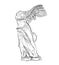 Greek landmark winged statue. Ancient Greece symbol