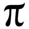 The Greek letter PI. The symbol of the mathematical constant. Isolated Vector Illustration, icon