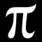The Greek letter PI. The symbol of the mathematical constant. Isolated Vector Illustration, icon