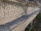 Greek letters on an ancient stone