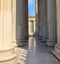 Greek marble pillars rows