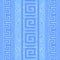 Greek ornamental light blue vector seamless pattern. Abstract ge
