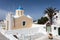 Greek Orthodox church in Oia, Santorini, The Cyclades, Greece.