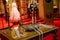 Greek Orthodox Church Prepared for a Wedding