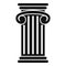 Greek pillar icon, simple style