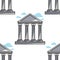 Greek pillars ancient architecture seamless pattern Greece