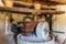 Greek pottery and clay (jug, pot, vase) in monastery in Crete, Greece