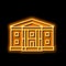 greek revival house neon glow icon illustration