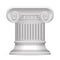 Greek Roman Antique Classic Column Stand 3d Realistic Isolated Design Vector illustration