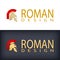 Greek or Roman antique helmet logo