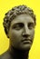 greek-roman bust in a pop art key