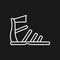 Greek sandal icon. Vector black and white vector icon