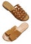 Greek sandals summer leather isolated