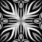 Greek seamless pattern. Black and white patterned geometric background. Ethnic style hand drawn flowers, leaves