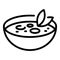 Greek soup bowl icon, outline style