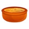 Greek soup icon, cartoon style