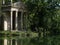 Greek temple of Aesculapius overlooking the lake of Villa Borghese