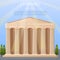 Greek temple architecture Vector. Athens attraction landmark. Travel banner