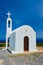 Greek traditional white washed orthodox curch