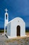 Greek traditional white washed orthodox curch