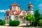 Greek typical church with red roofing