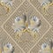 Greek vintage floral 3d seamless pattern. Light beige vector abs