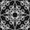 Greek vintage floral vector seamless pattern. Ornamental black and white ornate lace background. Repeat geometric grid backdrop.